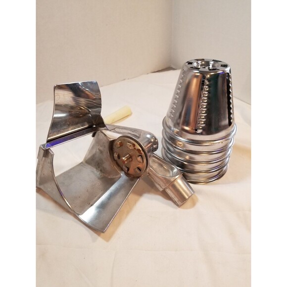 Vtg Rival Kitcheneer Meat Grinder Salad Maker 5 Slicer Cones 3 1/2" tall - Picture 1 of 5